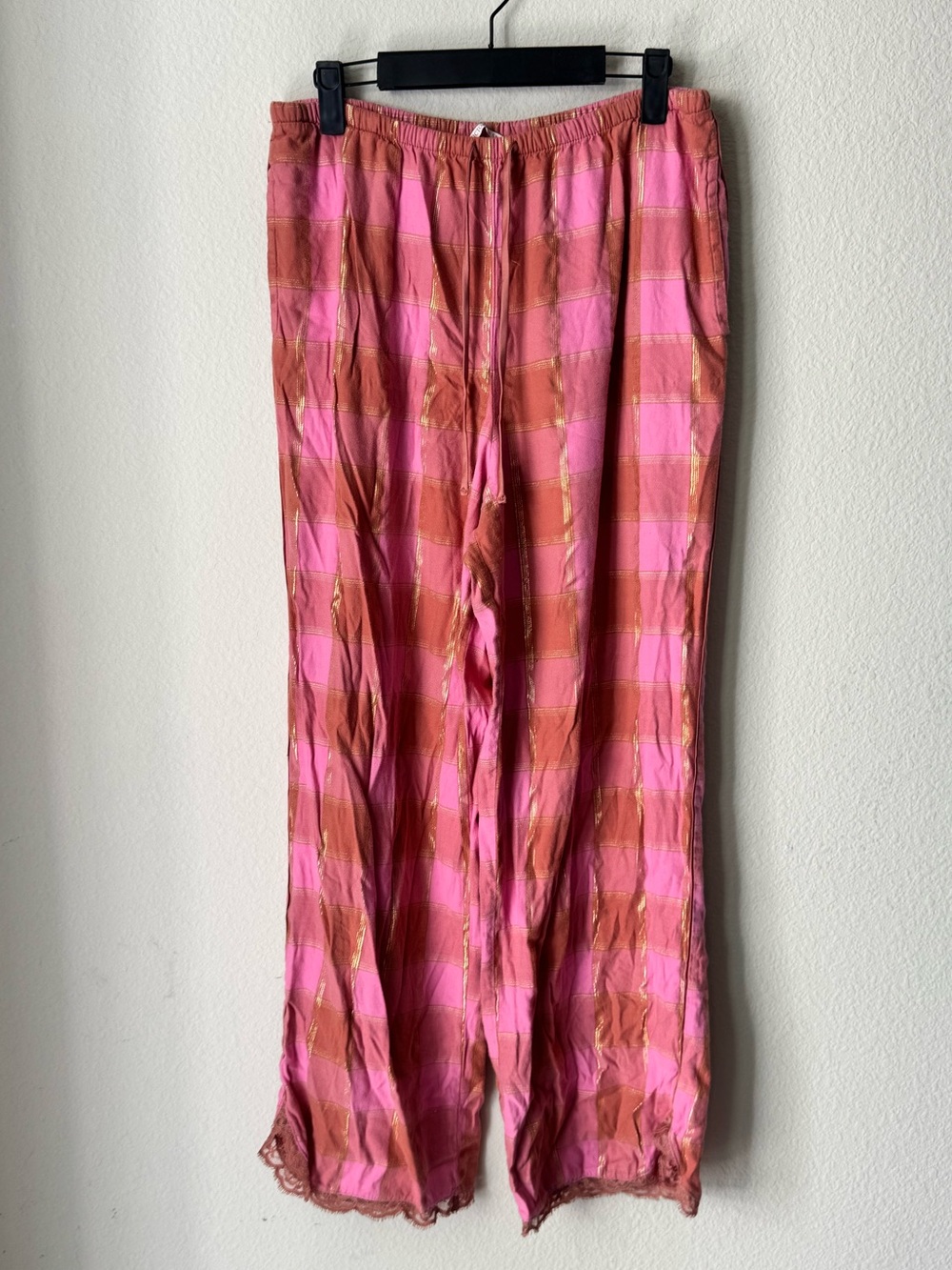 Victoria's Secret Pink and Brown Plaid Lounge Pants